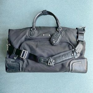 Tumi Women Georgetown Collection Ballistic Nylon Leather Duffel Bag, Black